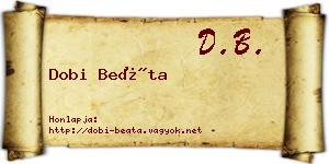 Dobi Beáta névjegykártya