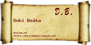 Dobi Beáta névjegykártya