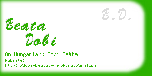 beata dobi business card